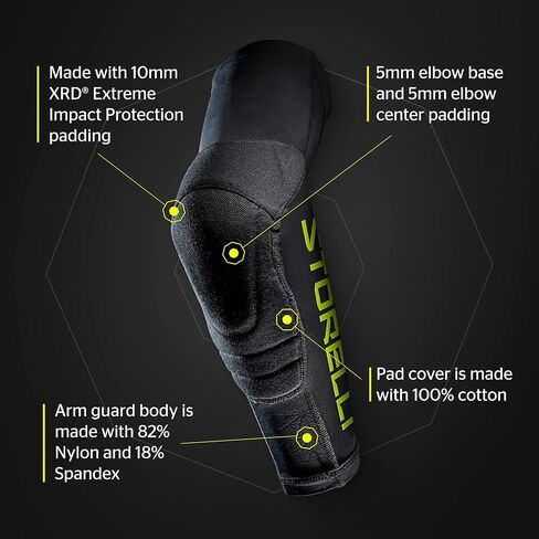 واقيات ذراع Storelli BodyShield، وسادات واقية لكوع حارس المرمى لكرة القدم والرياضات عالية التأثير مع حماية XRD القصوى من الصدمات in Kuwait