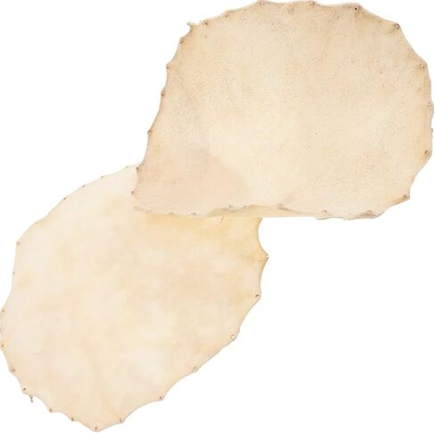 Vaguelly Accessories Goat Skin Head 2pcs 30cm/11.8Inch Drum Head Skin Goatskin Drums Replacement Parts for Drums 8Inch African Drums Shaman Drums Ar Musical Instruments Musical Instruments in Saudi Arabia