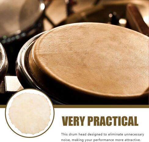 Vaguelly Accessories Goat Skin Head 2pcs 30cm/11.8Inch Drum Head Skin Goatskin Drums Replacement Parts for Drums 8Inch African Drums Shaman Drums Ar Musical Instruments Musical Instruments in Saudi Arabia
