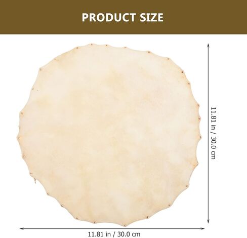 Vaguelly Accessories Goat Skin Head 2pcs 30cm/11.8Inch Drum Head Skin Goatskin Drums Replacement Parts for Drums 8Inch African Drums Shaman Drums Ar Musical Instruments Musical Instruments in Saudi Arabia