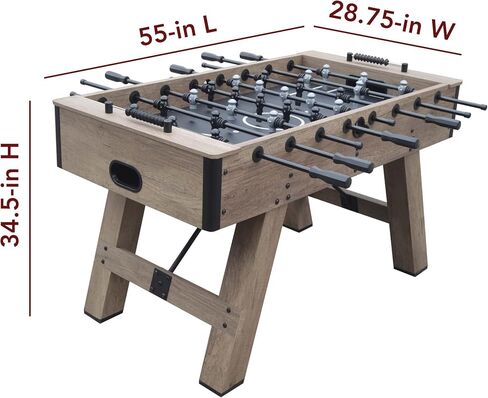 Hathaway Braxton 55-in Competition Foosball Table, Arcade Table Soccer, Perfect for Family Game or Recreation Rooms, Includes (2) 36-mm ABS Foosballs and Built in Ball Returns in Kuwait