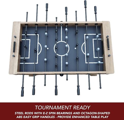 Hathaway Braxton 55-in Competition Foosball Table, Arcade Table Soccer, Perfect for Family Game or Recreation Rooms, Includes (2) 36-mm ABS Foosballs and Built in Ball Returns in Kuwait