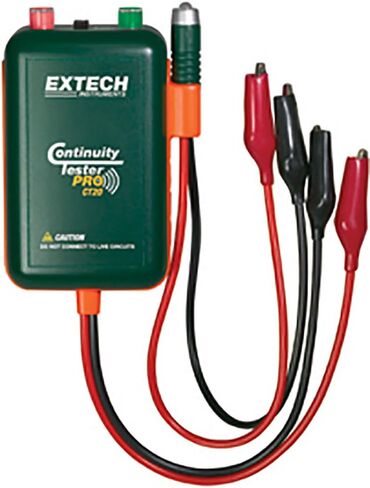 Extech - 1218G94EA - CB10 مكتشف قاطع الدائرة، يحدد موقع الصمامات/القواطع، أوعية الاختبار ودوائر GFCI، أخضر، أحمر in Kuwait