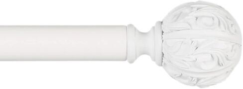 Exclusive Home Vulcan 1" Window Curtain Rod and Finial Set, Adjustable 36"-72", Matte Black in Saudi Arabia