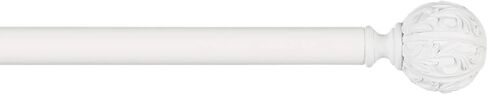 Exclusive Home Vulcan 1" Window Curtain Rod and Finial Set, Adjustable 36"-72", Matte Black in Saudi Arabia