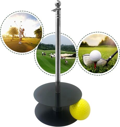 Golf Flagstick Mini, Putting Green Flag for Yard, Golf Pin Flag Hole Cup Set, Portable 2-Section Design, Gifts Idea in Saudi Arabia