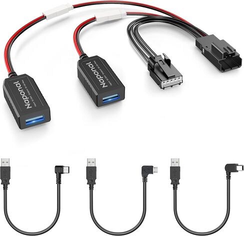 محول طاقة GPS DashCam، (موصل 5Pin Type F) محطة شاحن رادار كاميرا مرآة GPS كابل شاحن كاميرا Dash Cam لاختيار Ford Bronco Sport، Explorer والمزيد مع مرآة الرؤية الخلفية ذات التعتيم التلقائي in Kuwait