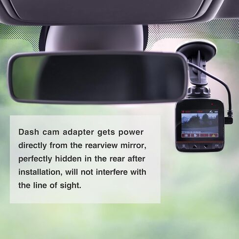 محول طاقة GPS DashCam، (موصل 5Pin Type F) محطة شاحن رادار كاميرا مرآة GPS كابل شاحن كاميرا Dash Cam لاختيار Ford Bronco Sport، Explorer والمزيد مع مرآة الرؤية الخلفية ذات التعتيم التلقائي in Kuwait