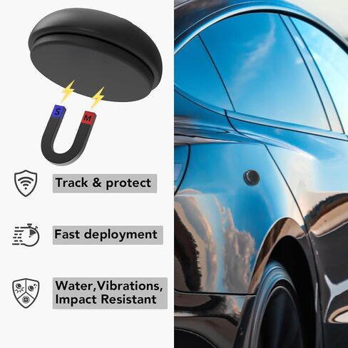 حافظة مغناطيسية من Airtag لملصق حامل بطاقة الهواء، غطاء مكتشف تعقب واقٍ مقاوم للصدمات، مخفي للسيارة والدراجة والدراجات النارية (مغناطيس قوي) in Kuwait