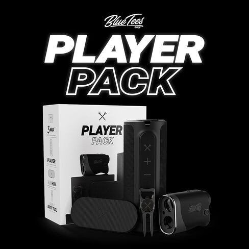 Blue Tees Golf - حزمة حزمة اللاعبين - سلسلة 3 Max Rangefinder، مكبر صوت مغناطيسي، أداة Divot ومحور مغناطيسي - حزمة الجولف لرفع مستوى مستديرك in Kuwait