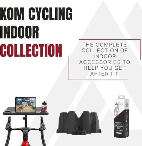 لوح هزاز لركوب الدراجات من KOM للتدريب الداخلي - يقلل من عدم الراحة، ويشغل القلب، ويركب لفترة أطول على Zwift. لوحة الروك تعمل مع مدربي Wahoo Kickr Core وTacX Neo 2T وSaris وغيرهم من المدربين! in Kuwait
