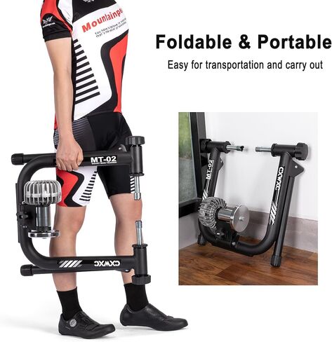 مدرب الدراجة الذكي - حامل تدريب الدراجة السائل لعجلة 26-29 بوصة أو 700c - حامل ثابت للدراجة لتقليل الضوضاء متوافق مع تطبيق Zwift in Kuwait