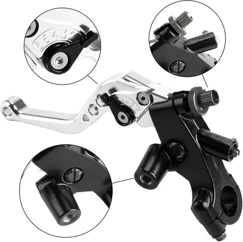 MRELC Universal Motorcycle 7/8" 22 مم مقود الفرامل أسطوانة القابض الرئيسية رافعة CNC اليسار واليمين مجموعة متوافقة مع Harley Honda Kawasaki سوزوكي ياماها (قطر المكبس 12.7 مم (أزرق) in Kuwait