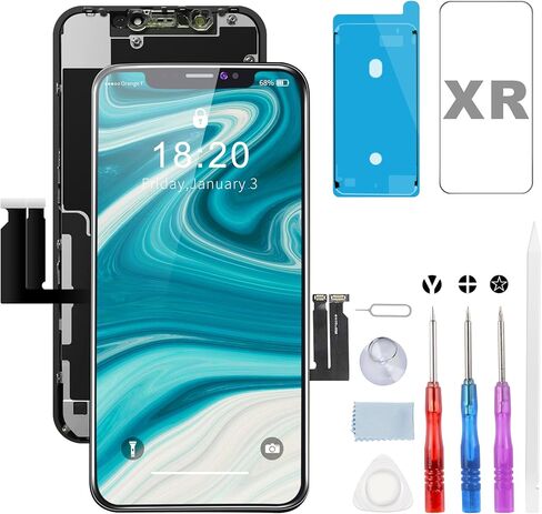 for iPhone XR Screen Replacement kit : 6.1 inch XR Screen LCD Display Touch Screen Digitizer Assembly with Complete Repair Tools, Compatible with Model A1984, A2105, A2106, A2108 in Saudi Arabia