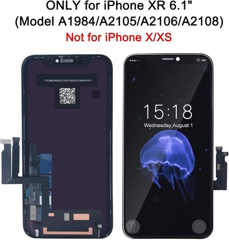for iPhone XR Screen Replacement kit : 6.1 inch XR Screen LCD Display Touch Screen Digitizer Assembly with Complete Repair Tools, Compatible with Model A1984, A2105, A2106, A2108 in Saudi Arabia
