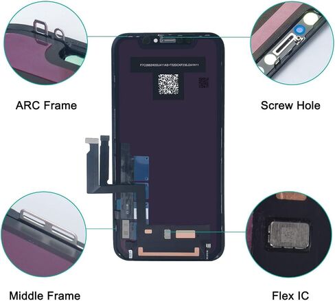 for iPhone XR Screen Replacement kit : 6.1 inch XR Screen LCD Display Touch Screen Digitizer Assembly with Complete Repair Tools, Compatible with Model A1984, A2105, A2106, A2108 in Saudi Arabia