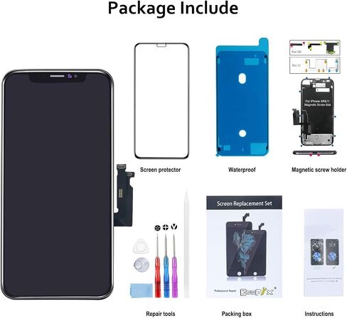 for iPhone XR Screen Replacement kit : 6.1 inch XR Screen LCD Display Touch Screen Digitizer Assembly with Complete Repair Tools, Compatible with Model A1984, A2105, A2106, A2108 in Saudi Arabia