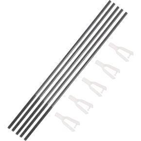 uxcell 5pcs M2 x 28mm One End Threaded 300mm Long Metal Push Rods W 5pcs Nylon Clevis 1.5x20mm