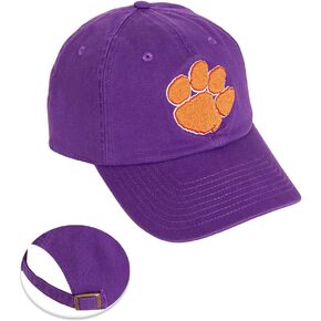 Desert Cactus Clemson University Baseball Hat Tigers Brimmed Embroirderd Hats Cap Adjustable Cloth Strap Adult (Style B1) Purple