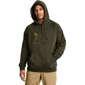 Under Armour Men's Fleece Rival Antler Hoodie, Green, Large