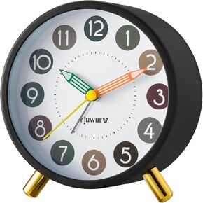 Metal Super Silent Beep Alarm Clock, Desk Alarm Clock Bedroom Clock, Child Interest Alarm Clock(Green)