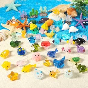 12 Pcs Mini Animal Figurines Resin Rabbits Miniature Rabbit Figurine Tiny Resin Trinkets Aquarium Ornaments Dollhouse Decorations for DIY Fish Tank Potted Garden Fairy Accessory (Bunny Home)