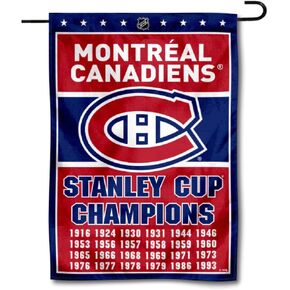WinCraft Montreal Canadiens 24 Time Stanley Cup Champions Double Sided Garden Flag