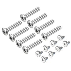 YOKIVE 8 Pcs Inline Skate Axle Screw Replacement, Shaft Hex Socket Screw, Great for Skates Roller (Silver, M5 x 0.8)