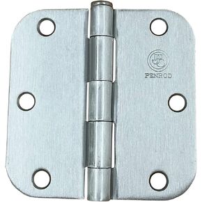 Penrod Interior Door Hinges, Satin Nickel, 3.5 Inch with 5/8 Inch Radius, 2 Pack