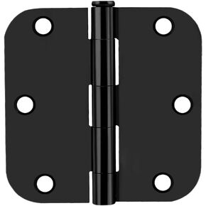 Probrico Interior Door Hinges Brushed Nickel, 3.5 X 3.5 Inch Door Hinges Rounded 5/8" Radius Corners, Nickel Hinges for Door Hardware, 18 Pack