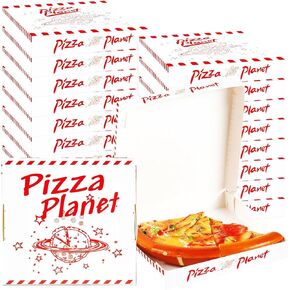 50 Pcs Mini Pizza Planet Pizza Boxes for Toy Inspired Story Party Favor 5.1 Inch Mini Pizza Boxes Pizza Planet Decorations for Story Party Pizza Planet Party Decorations