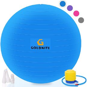 Yoga Ball 22in/26in/30in Exercise Ball Swiss Balance Ball, Anti-Burst Gym Ball, Quick Bump Slip Resistant Birthing Ball for Pregnancy, Fitness Pilates Work Out Balance Flexibility Stability