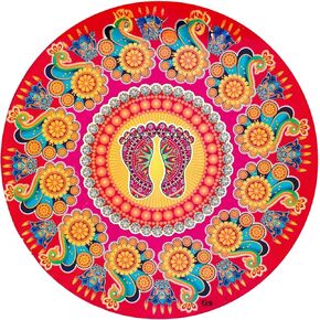 Mandala Rangoli Floor Table Sticker Vinyl PVC Home Interior Decoration Gift for Home Mandir/Floor Decor/Indian Wedding Diwali Deepawali Festival Decoration/Gift Return Gift Indian Art (Design 3)