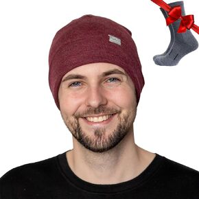 Merino Wool Beanie Hats for Men and Women – Cuff Wool Beanie Cap – Winter Hats for Men and Women Winter Essential