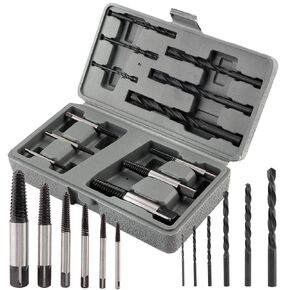 Screw Extractor Kit, 12Pcs Easy Out Screw Extractor Drill Bits Set Broken Bolts Removing Fastener Tools