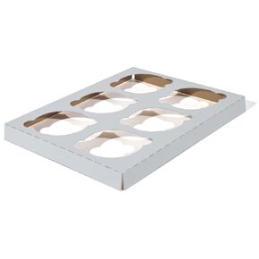 Southern Champion Tray 10016 Clay Coated Kraft Paperboard 12-ct Cupcake Insert, 13-7/8" Length x 9-7/8" Width x 7/8" Height, White (Case of 200)