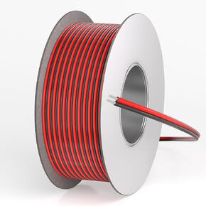 ALITOVE 98.4ft 18AWG Electric Wire 3 Pin 18 Gauge Black Stranded Tinned Copper Cord 18/3 LED Extension Cable for WS2811 Pixel Lights RGB IC 5050 WS2812B LED Strip 5~24V DC Electrical Wiring
