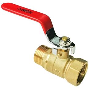 HQMPC Garden Hose Shut Off Valve Ball Valve 3/4" GHT Water Hose Shut Turn Off Valve Heavy Duty Hose On Off Valve Brass Shut Off Valve Hose Ball Valve 1Pc Long Handle