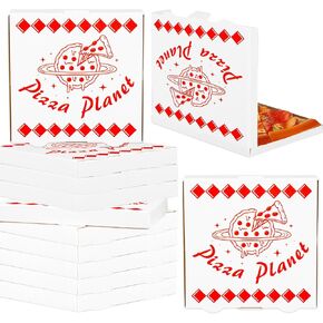 48 Pack Planet Pizza Boxes Pizza Boxes 3.5 Inch Mini Pizza Boxes Story Party Birthday Decorations Pizza Takeout Boxes for Pizza Cake Cookies Food