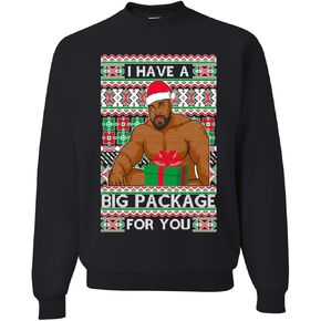 Wild Bobby I have a Big package Meme Barry Wood Ugly Christmas Sweater Unisex Crewneck Graphic Sweatshirt