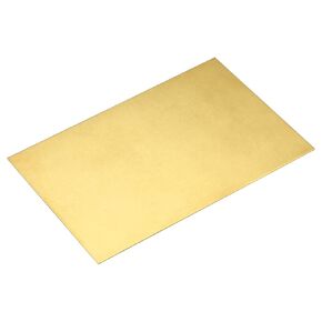 uxcell Brass Sheet, 1Pcs 12" x 8" x 0.02" H62 Metal Sheets Plates for Crafts, Electrical Repairs, Industry
