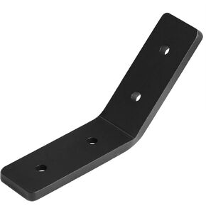 eoere 6 PCS 4" Heavy Duty Steel Corner Brace Black Brackets, Flush Inside 45 Degree Angle Bracket Post Beam Connectors, Width 1-1/2", Steel Thick 5/16"(7.8 mm)