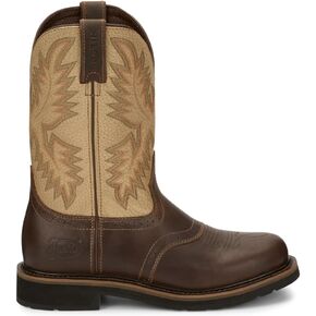 Justin Men's Superintendent Western Boot Round Toe Brown 12 EE US in Saudi Arabia