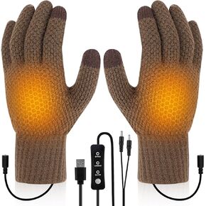 قفازات USB ساخنة للرجال والنساء، قفازات تدفئة حياكة ناعمة مع 3 درجات حرارة قابلة للتعديل، نصف تسخين كامل لليدين، قفازات شتوية كهربائية قابلة للغسل وقفازات كتابة الكمبيوتر المحمول in Kuwait