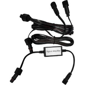 ASAHOM 6ft Extension Cords with Signal Amplifier, Compatible with ASAHOM S1040 S1050 S1060 Permanent Outdoor Lights, Black