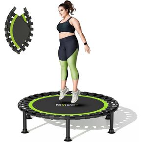 Foldable Mini Trampoline, 40"/48" Rebounder Trampoline for Adults, 440LBS Capacity Exercise Trampoline Indoor, Fitness Workout Trampoline for Adults&Kids