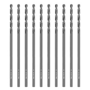 SALI Cobalt Aircraft Extension Drill Bits 10 pcs,5/32"×6" Long Length Drill Bits for Drilling into Sheet Metal, Stainless, Aluminum, Wood, & Copper