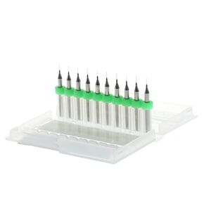 New 10Pc 0.2mm Tip 1/8"" Shank Flute Micro PCB Drill Bits Handy Tools for Men