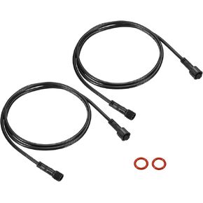 PATIKIL 9.84Ft 3 Pin Extension Cable Wire, 2Pcs 22 AWG Small Size Waterproof IP67 Connector with Male and Female at Both Ends for M12x1.75 LED Strips, Black