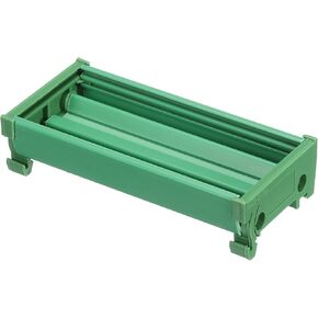 MECCANIXITY DIN Rail Mount Carrier for 80mm x 42mm PCB, Housing, Bracket, Green